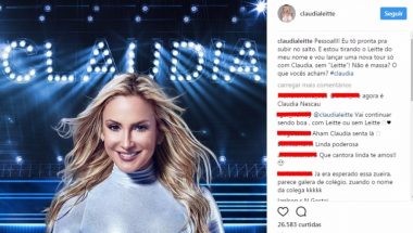 Claudia decide tirar o ‘Leitte’ do nome para nova turnê