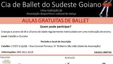 O Ministério da Cultura e CMOC International, apresentam: Cia de Ballet do Sudeste Goiano II