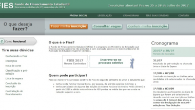 Termina amanhã prazo para inscrição no Fies