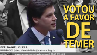 Pré-candidatura de Daniel Vilela a governador sofre abalo com voto a favor de Temer na Câmara. Assista