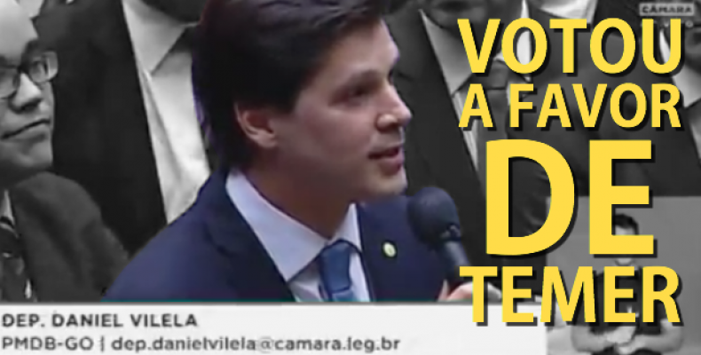 Pré-candidatura de Daniel Vilela a governador sofre abalo com voto a favor de Temer na Câmara. Assista