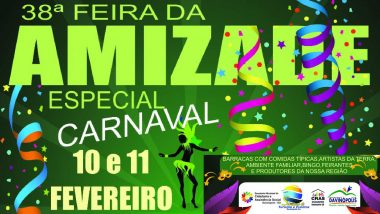 Prefeitura de Davinópolis anuncia programação especial para Feira da Amizade de Carnaval