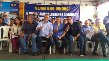 Deputado Gustavo Sebba acompanha governador Zé Eliton e prefeito Zé Antônio na entrega de benefícios em Campo Alegre