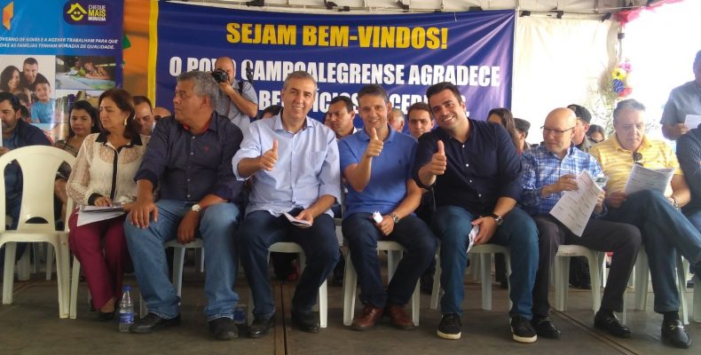 Deputado Gustavo Sebba acompanha governador Zé Eliton e prefeito Zé Antônio na entrega de benefícios em Campo Alegre