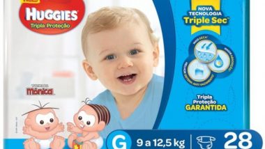 Anvisa suspende venda de fraldas da marca Huggies Turma da Mônica