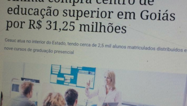Anima compra centro de educação superior em Goiás por R$ 31,25 milhões