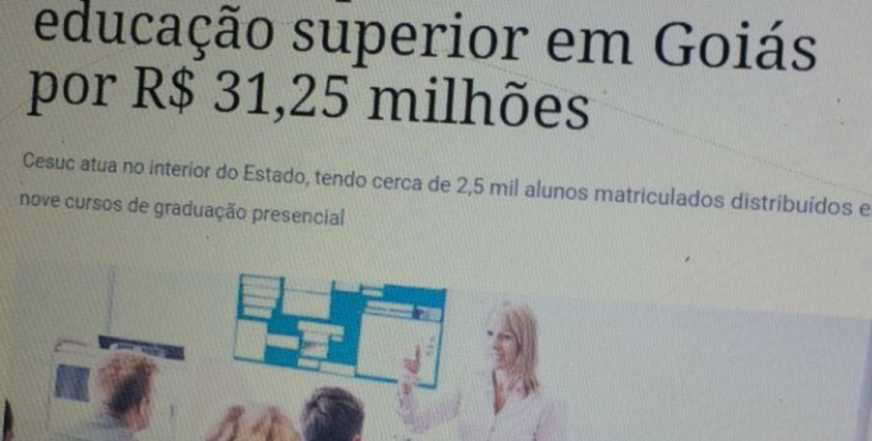 Anima compra centro de educação superior em Goiás por R$ 31,25 milhões