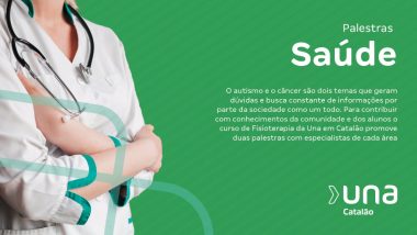 Fisioterapia da Una promove palestras sobre autismo e câncer, neste dia 6 de maio