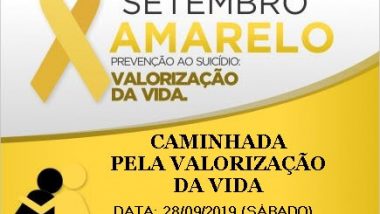 UNA realiza caminhada para fechamento da campanha Setembro Amarelo, no próximo sábado (28)