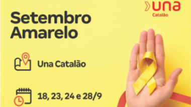 UNA promove atividades relacionadas a campanha Setembro Amarelo