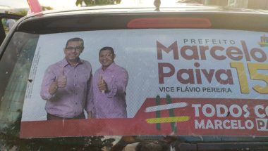 Candidato a prefeito Marcelo Paiva realiza ‘adesivaço’ movimentação em Anhanguera