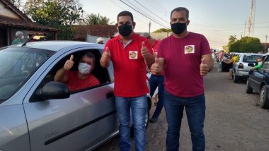 Cebinha e Nelci realiza adesivaço no primeiro ato de campanha em Ouvidor