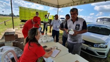 Mais de 24 mil caminhoneiros recebem apoio na BR-050 durante a pandemia