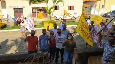 Em Anhanguera, deputada Flávia Morais participa de caminhada do candidato a prefeito, Marcelo Paiva