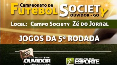 Confira os jogos da 5ª rodada do Campeonato de Futebol Society 2022 em Ouvidor