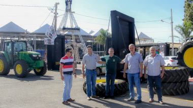 presidente do Sindicato Rural de Catalão, Renato Ribeiro, passou parte do dia de hoje (13), no Parque de Exposições