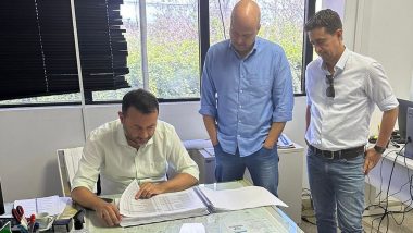 Presidente da GOINFRA Lucas Vissoto recebeu comitiva liderada pelo presidente do Sindicato Rural de Catalão – Renato Ribeiro e o prefeito – Adib Elias