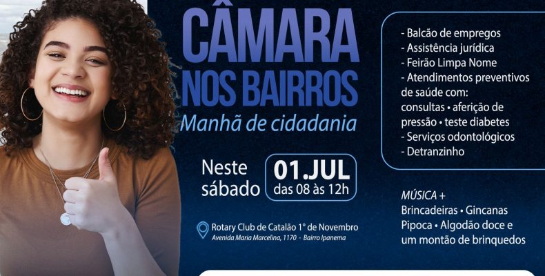 A Câmara Municipal de Vereadores juntamente com vários parceiros lança o Projeto Câmara Nos Bairros