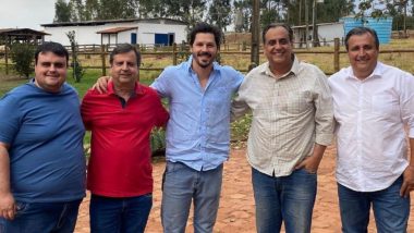 Vice-governador Daniel Vilela recebeu Elder Galdino e aliados em sua fazenda em Jataí