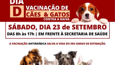 Dia D: Vacinação de Cães e gatos