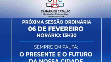 Próxima sessão ordinária será dia 06 de fevereiro