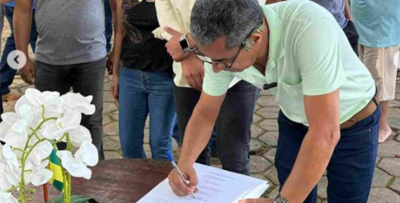 Anhanguera: Prefeito Marcelo Paiva assina ordem de serviço