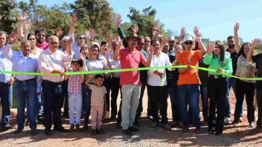 ANHANGUERA: Prefeito Marcelo Paiva acompanhado por diversas autoridades, inaugura ponte sobre o Córrego do Ronaldo