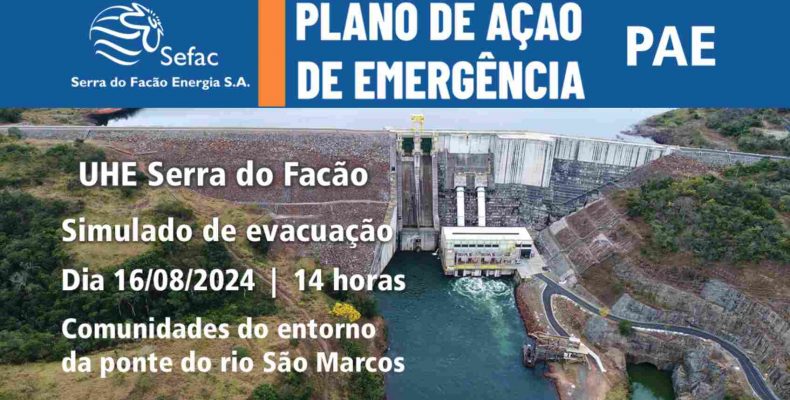 Sefac realizará neste mês o terceiro simulado preventivo do Plano de Ação de Emergência