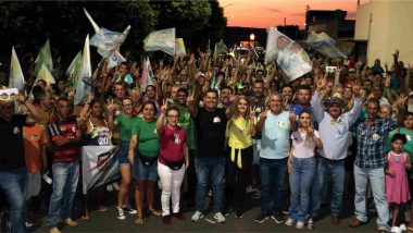 Cebinha e Nelci participou da caminhada nesta última terça-feira antes das eleições