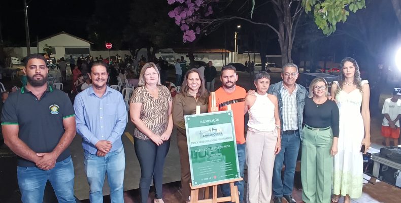 Prefeitura de Anhanguera inaugura melhorias na iluminação pública da Praça Ver. Aníbal Pires Barbosa