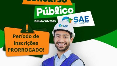 SAE: Concurso Público em Catalão é prorrogado: inscrições vão até 5 de novembro
