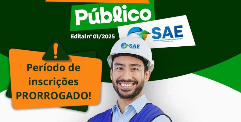 SAE: Concurso Público em Catalão é prorrogado: inscrições vão até 5 de novembro