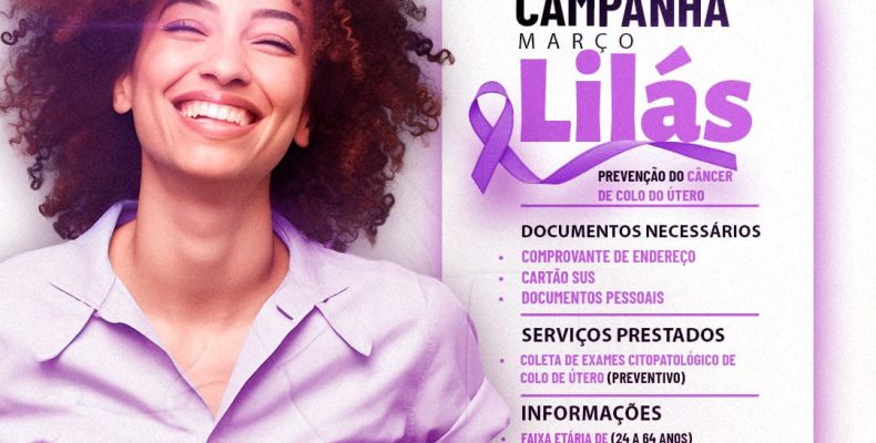 Davinópolis: Campanha Lilás mobiliza Saúde e Justiça para prevenção do câncer de colo de útero