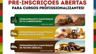 Pré-inscrições abertas para cursos profissionalizantes em Ouvidor