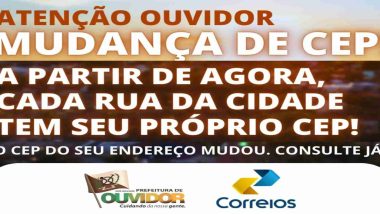 Ouvidor adota novo sistema de CEP por rua e orienta moradores a atualizarem cadastros