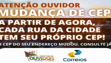 Ouvidor adota novo sistema de CEP por rua e orienta moradores a atualizarem cadastros