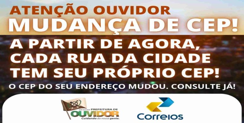 Ouvidor adota novo sistema de CEP por rua e orienta moradores a atualizarem cadastros