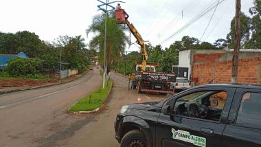 Prefeitura de Campo Alegre retoma manutenção da iluminação pública em toda a cidade