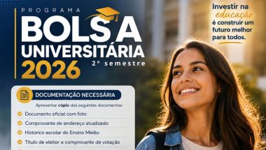 Prefeitura de Ouvidor abre inscrições para o Programa Bolsa Universitária 2026 – 2º Semestre