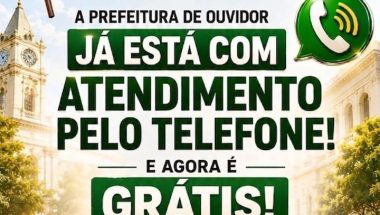 Comunicado Público – Prefeitura de Ouvidor anuncia atendimento telefônico gratuito