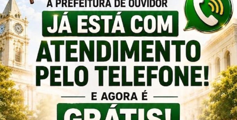 Comunicado Público – Prefeitura de Ouvidor anuncia atendimento telefônico gratuito