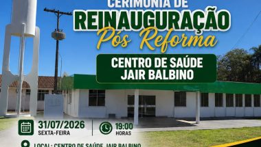 Prefeita Vanusa Gomes anuncia reinauguração do Centro de Saúde “Jair Balbino” e pacote de investimentos em Davinópolis