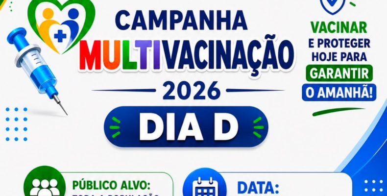 Davinópolis: Campanha Multivacinação 2026: Dia D acontece em 22/08/2026 no Centro de Saúde “Jair Balbino”