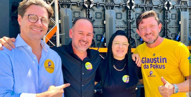 Juliana Alves prestigia convenção de Henrique César e Glaustin Fokus para deputado estadual e federal