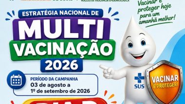 Estratégia nacional de Multi Vacinação 2026: Dia D acontece em 22 de agosto, em Campo Alegre