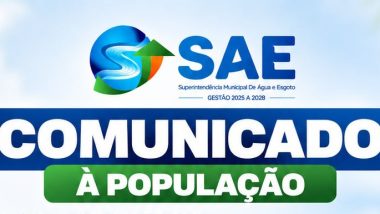 SAE emite comunicado à população sobre interrupção no fornecimento de energia elétrica
